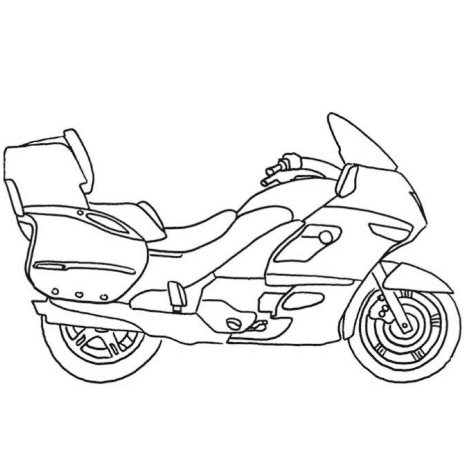 Son dibujos para colorear de motos