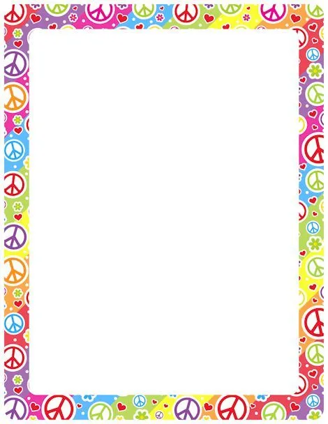 Printable peace sign border. Free GIF, JPG, PDF, and PNG downloads ...