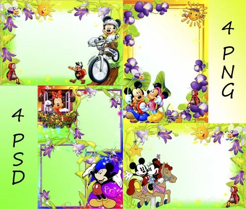 Marcos para Fotos de Mickey Mouse en Psd | Marcos para Fotos Gratis.