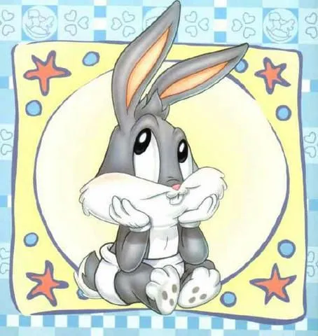 amigo del pato lucas imagen para imprimir de bebe bugs bunny gateando