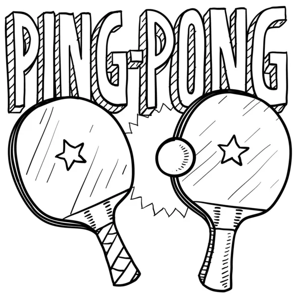 Bosquejo de ping pong — Vector stock © lhfgraphics #21156275