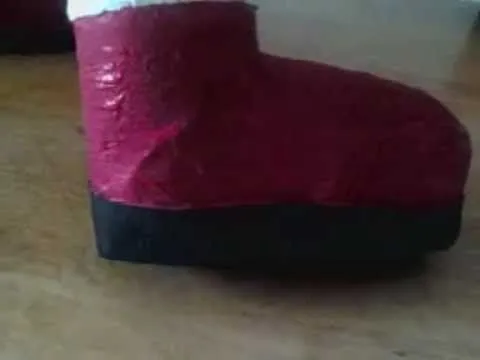 como hacer una bota para navidad - YouTube