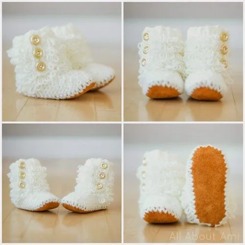 Como hacer Botas Bucle Crochet Antideslizantes - Patrones Crochet