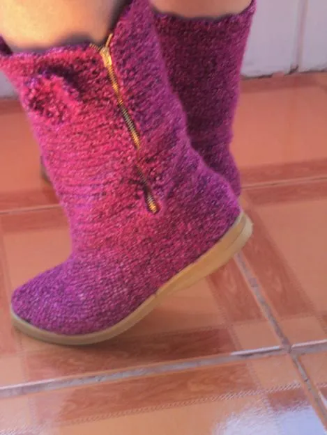 Botas tejidas al crochet para 4 años - Imagui