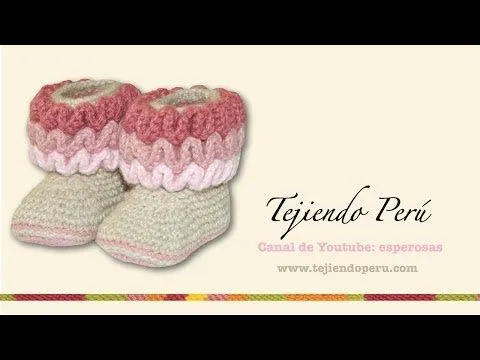Botas con ondas para bebés tejidas en wiggle crochet (wiggle ...