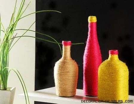 Botellas para decorar tu hogar