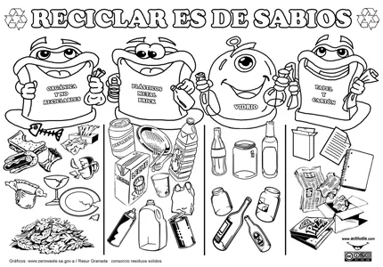 Dibujo para los niños del reciclaje - Imagui