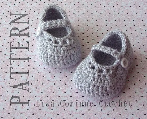 Zapatitos bebé crochet molde - Imagui