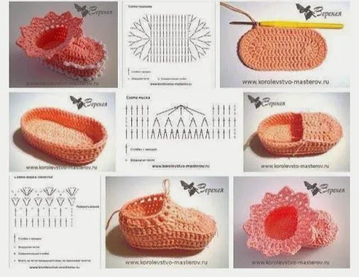 Zapatos de bebé a crochet paso a paso en español - Imagui