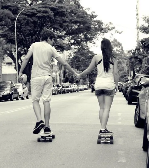 boy and girl skateboarding | love skate girl boy amor the-infinite ...