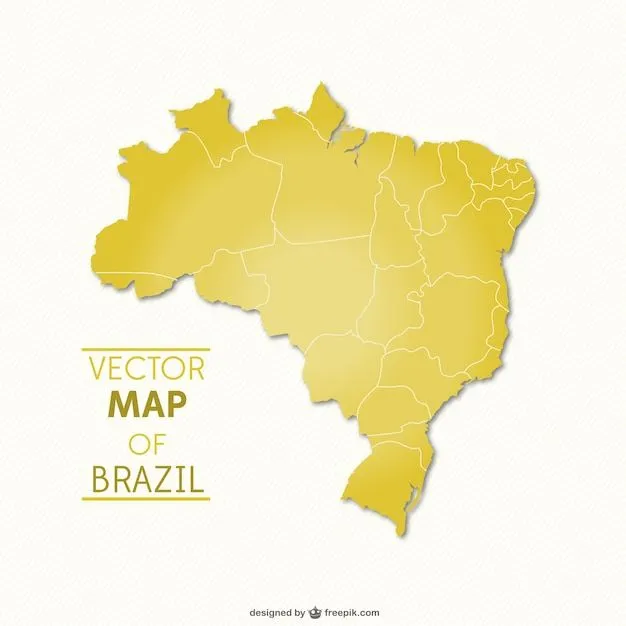 Brasil vetor mapa | Baixar vetores grátis