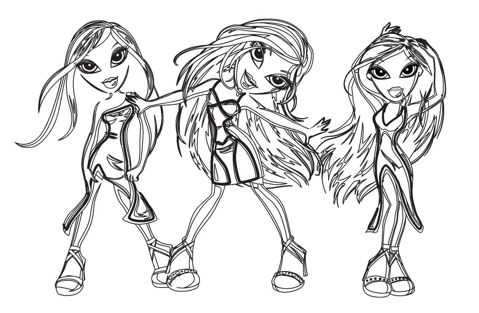 Bratz para colorear descargar gratis - Bratz - Just Color Niños : Dibujos para colorear para niños Bratz para colorear descargar gratis - Bratz - Just Color Niños : Dibujos para colorear para niños