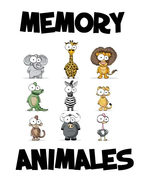 BREAL-Dislexia: Memory Animales en mayúscula y en minúscula