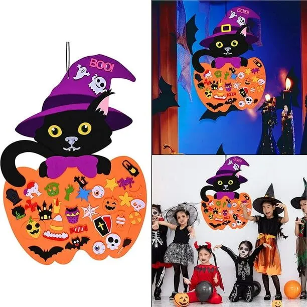 de bricolaje Adornos desmontables Juguetes para Regalos de Halloween  Decoración para hogar Adorno Yotijar Juego de fieltro | Walmart en línea