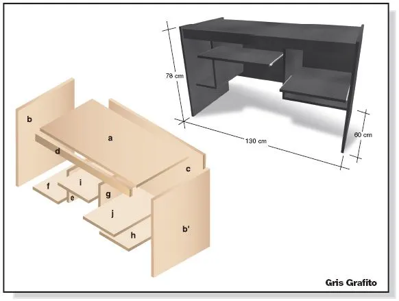 Bricolaje como hacer plano muebles melamina escritorio diy | Web ...