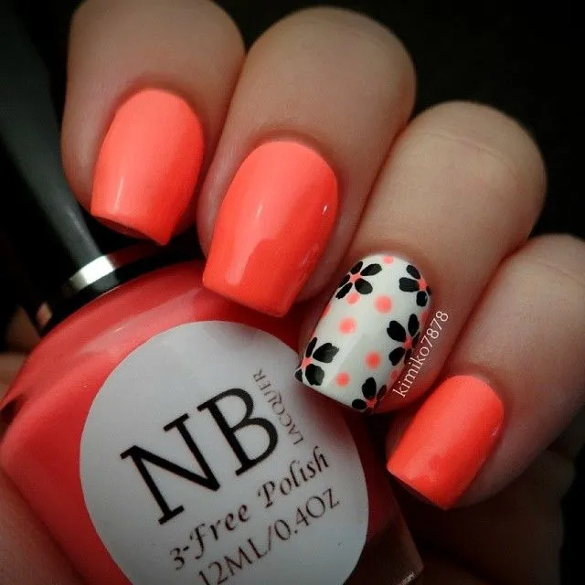 bright orange nails | Uñas | Pinterest | Naranja, Nailart y Uñas ...