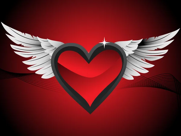 Brillante corazones con alas — Vector stock © alliesinteract #2706837