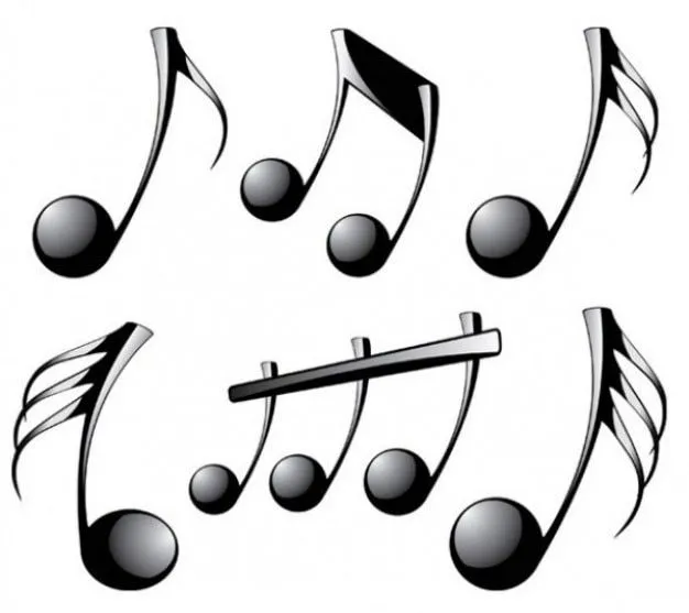 Brillantes notas musicales negras | Descargar Vectores gratis