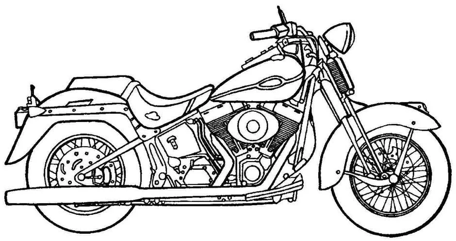Desenhos de moto para colorir - Brinquedos de Papel