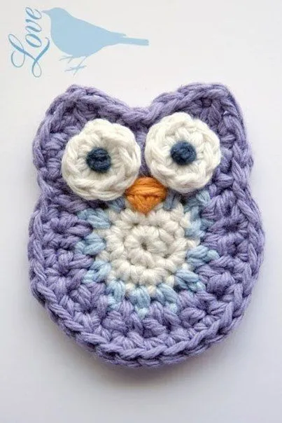 Como hacer un broche de buho a crochet | Tecolotes | Pinterest ...