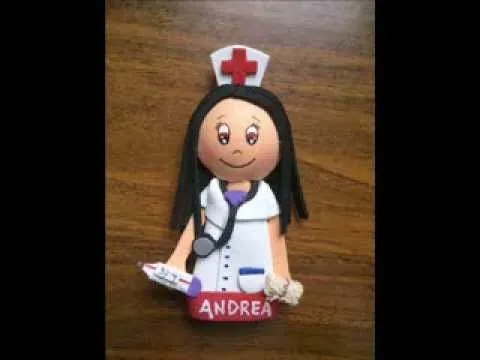 Broche Enfermera en Goma Eva - YouTube