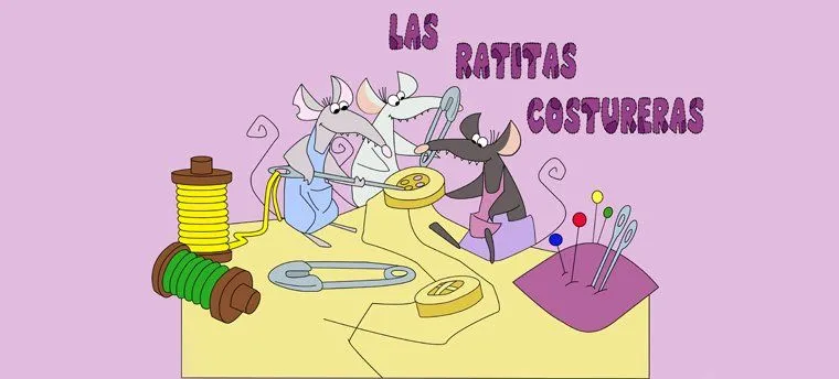 Los broches de fieltro de las ratitas costureras