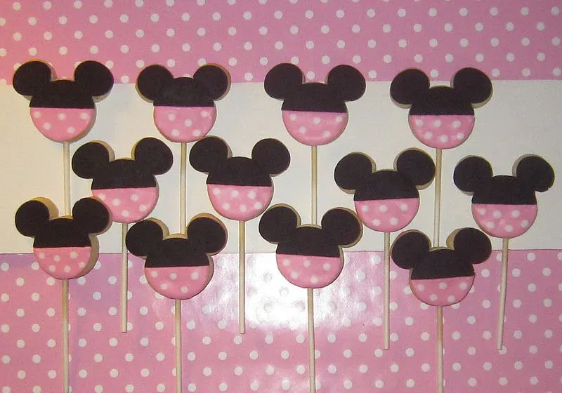 Paletas de bombon de Minnie Mouse - Imagui