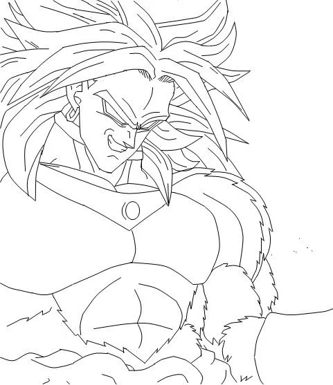 goku and broly Colouring Pages