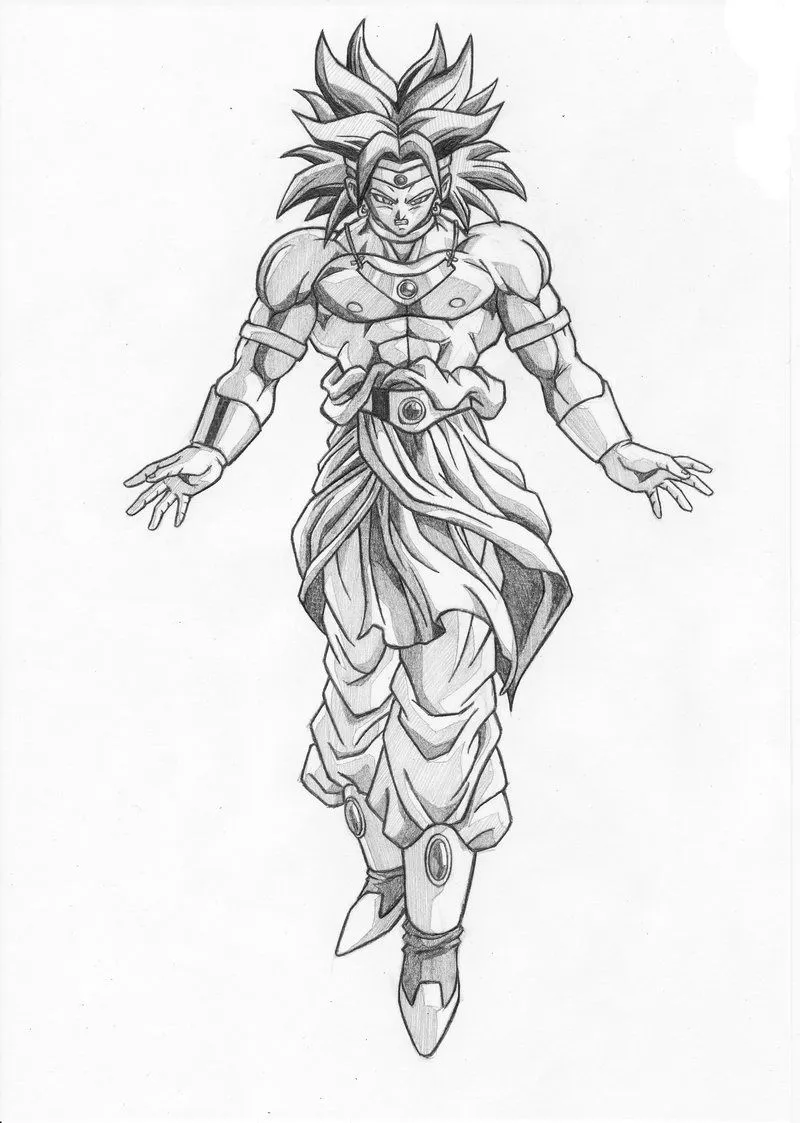 broly ssj1 Colouring Pages