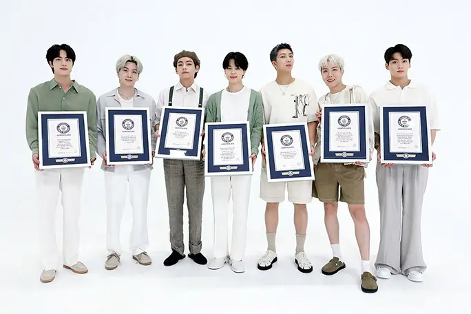 BTS y sus 23 récords ingresan al Salón de la Fama Guinness World Records  2022 | Guinness World Records
