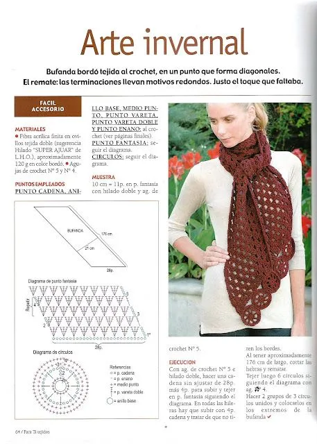 Bufanda en crochet patrones - Imagui