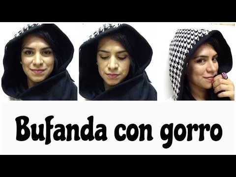 bufanda con gorro(capucha) reversible - YouTube