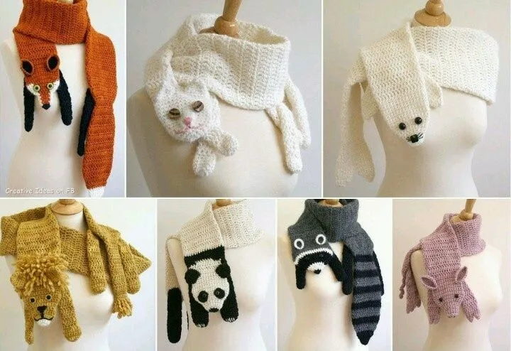 Bufandas de animales. | Wool | Pinterest | Animales
