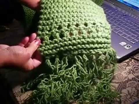 Bufandas tejidas con dos agujas - YouTube