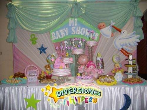 Mesa de buffet para baby shower - Imagui