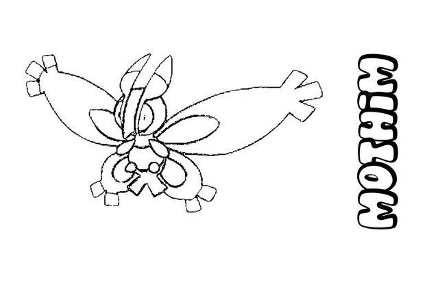 BUG POKEMON coloring pages - Mothim
