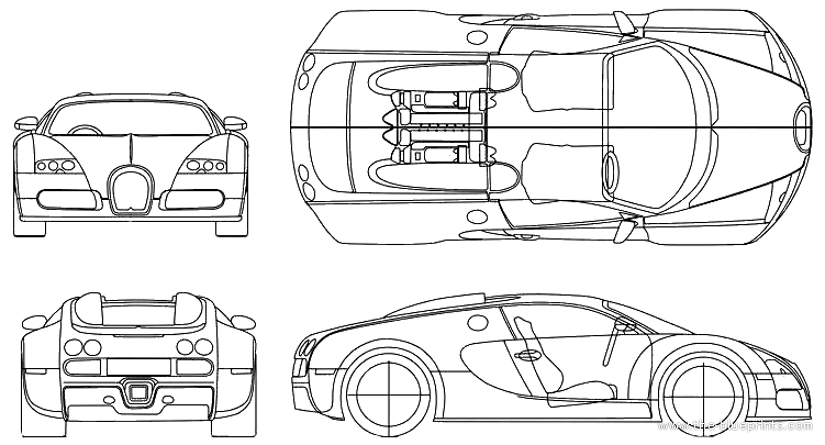 Bugatti Veyron para dibujar - Imagui