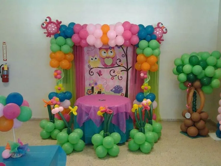 Buho decoracion en globos €£@ | Gigi 1st birthday idea | Pinterest