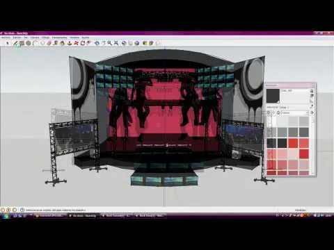 Build Stage in Google Sketchup 7 in 8 mins