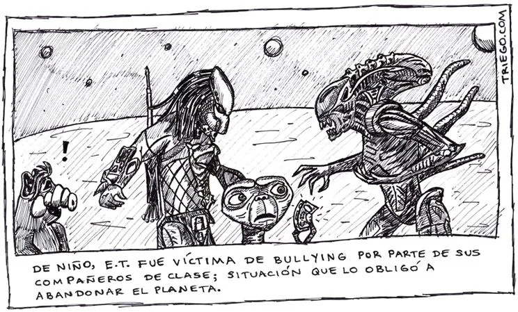 Bullying extraterrestre - Chistes graficos - Humor12.