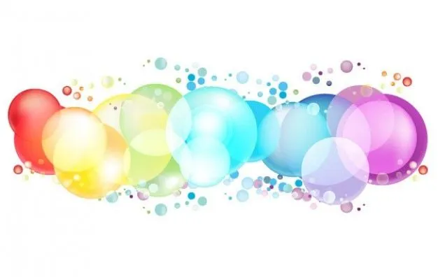 Burbujas redondeadas en color del arco iris | Descargar Vectores ...
