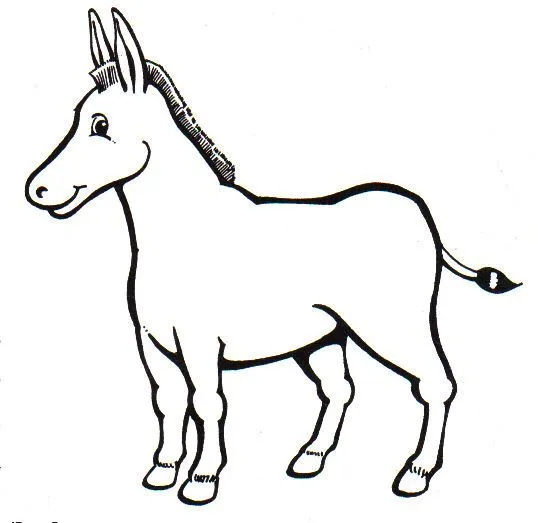 Animales por el abecedario burro para colorear - Imagui