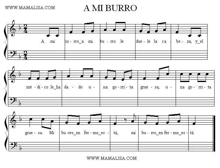 A mi burro - Chansons enfantines espagnoles - Espagne - Mama ...