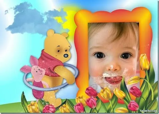 Fotomontaje gratis marco de Winnie The Pooh | Busco Imágenes