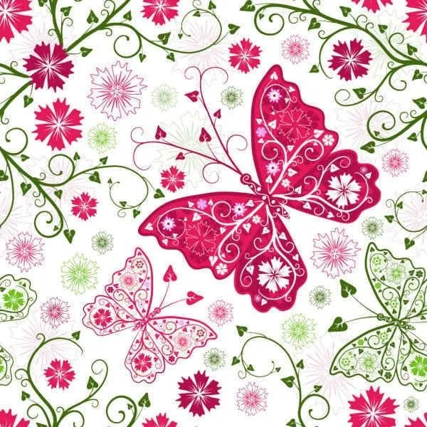 Butterfly pattern background Free vector in Encapsulated ...