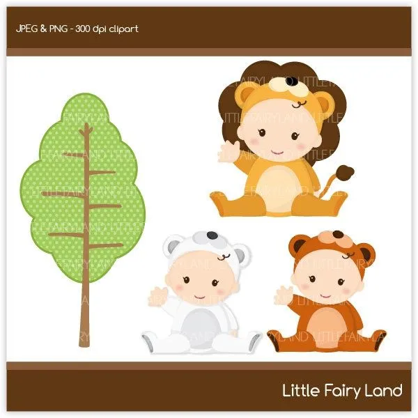CA116 Baby Safari Animal - digital clipart - safari, baby, animal ...