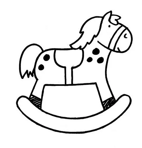 Dibujos caballos de madera para colorear - Imagui
