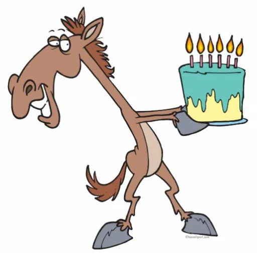 caballo tonto del cumpleaños con el dibujo animado llavero ...