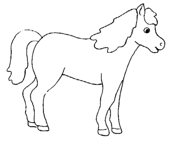 Dibujos de caballos para colorear faciles - Imagui