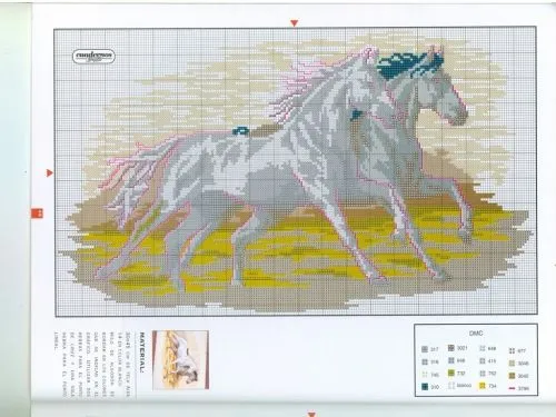 Graficos de caballos en punto de cruz - Imagui